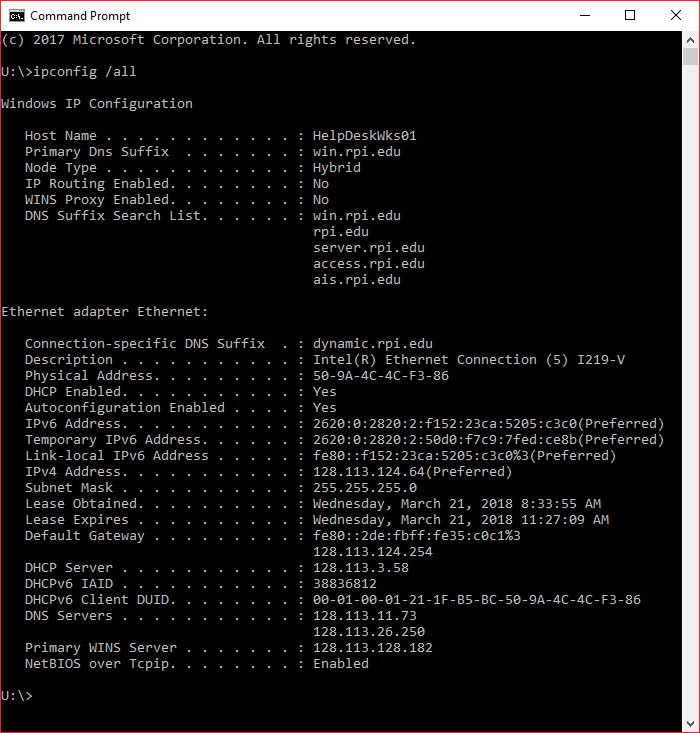 use dos command to find mac address from ip address