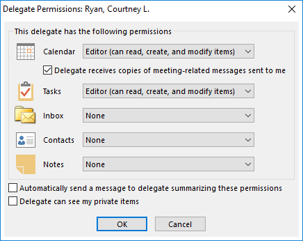 Outlook Calendar - Calendar Permissions and Delegate ...