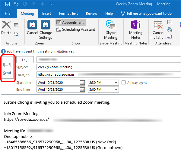 Zoom schedule a meeting in outlook dotcio it services and support