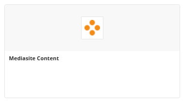 Image shows the Mediasite Content icon from the content market.