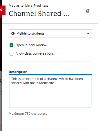 Image shows the channel customization dialog box.